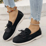 Round Toe Flats Loafers - Trendsi - Flyclothing LLC