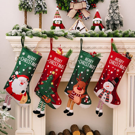 Printed Christmas Stocking Hanging Widget - Trendsi