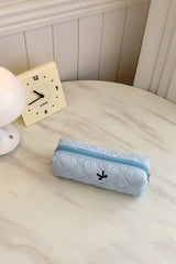 Bow Embroidered Quilted Storage Bag - Trendsi