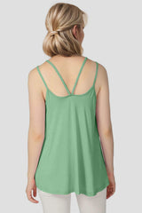 Basic Bae Bamboo Scoop Neck Double Spaghetti Straps Cami - Trendsi - Flyclothing LLC