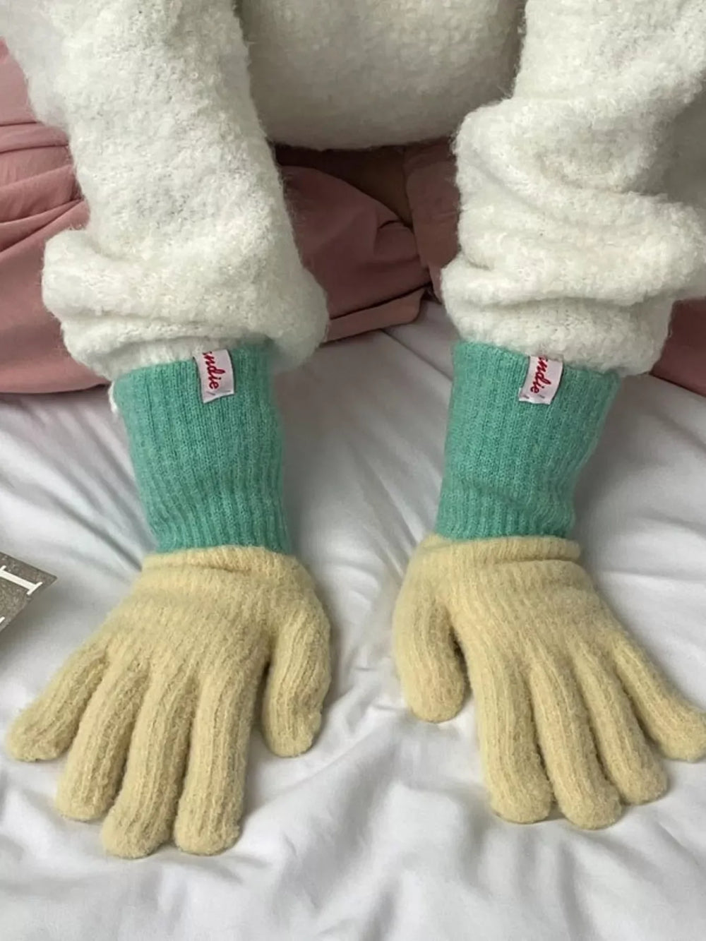 Cozy Knit Gloves with Ribbed Cuff - Trendsi - Flyclothing LLC