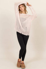 HYFVE Distressed Long Sleeve Knit Top - Trendsi - Flyclothing LLC