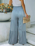 Smocked High Waist Pants - Trendsi - Flyclothing LLC