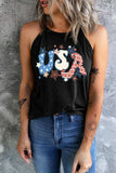 Letter Graphic Round Neck Tank - Trendsi - Flyclothing LLC