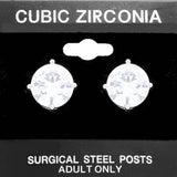 12mm Round CZ Stud Earrings - Madeline Love - Flyclothing LLC