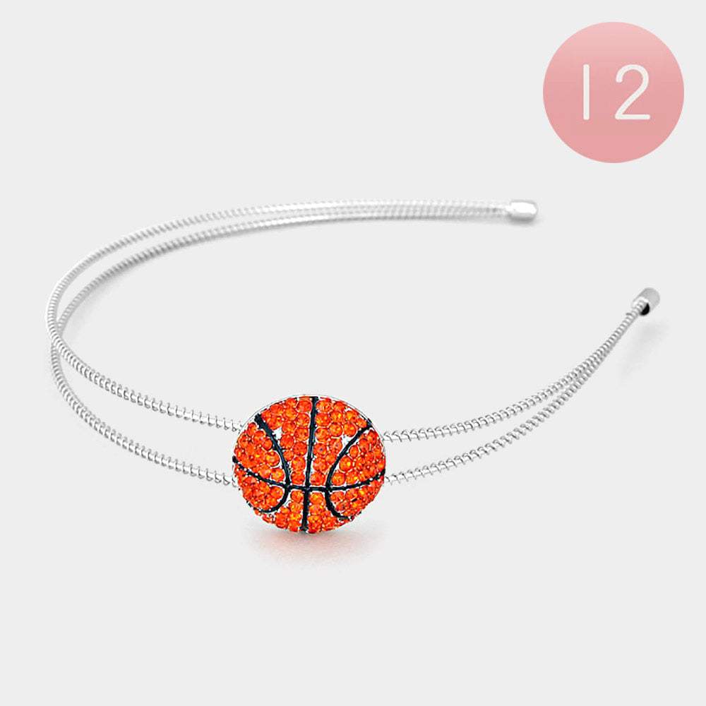 12PCS - Crystal Pave Basketball Headbands - Madeline Love - Flyclothing LLC