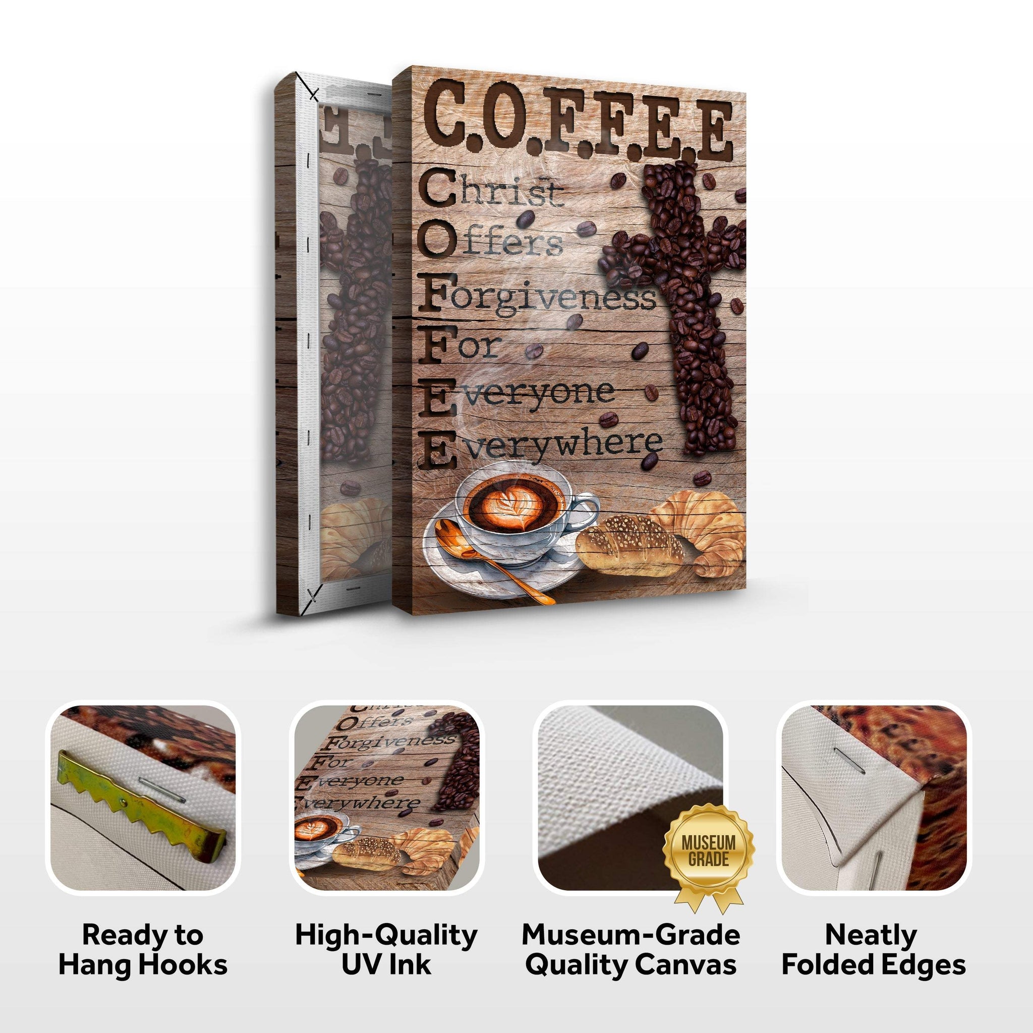 Christ And Coffee Faith Sign III - Tailored Canvases - Flyclothing LLC