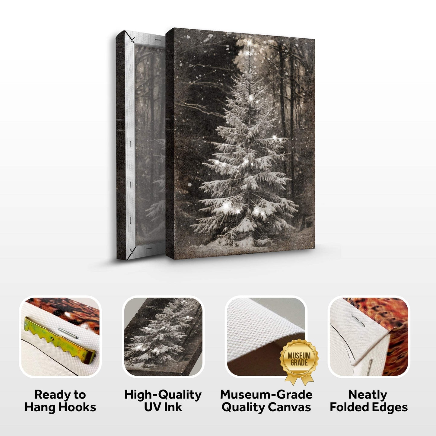 Vintage Christmas Tree Wall Art - Tailored Canvases - Flyclothing LLC