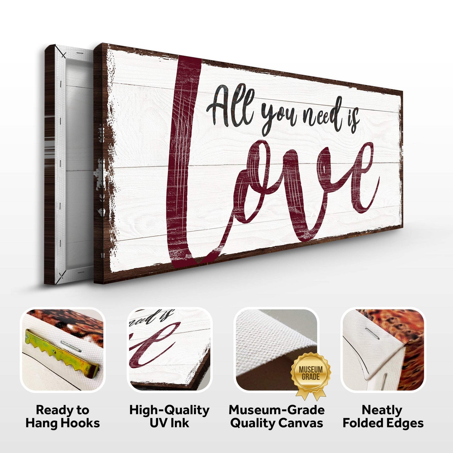 All You Need Is Love Sign - Tailored Canvases - Flyclothing LLC