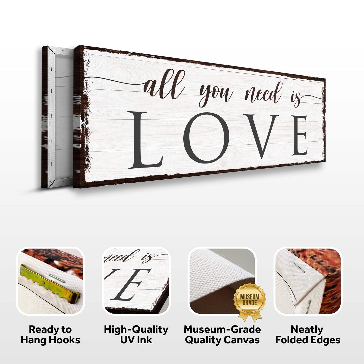 All You Need Is Love Sign - Tailored Canvases - Flyclothing LLC