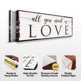 All You Need Is Love Sign - Tailored Canvases - Flyclothing LLC