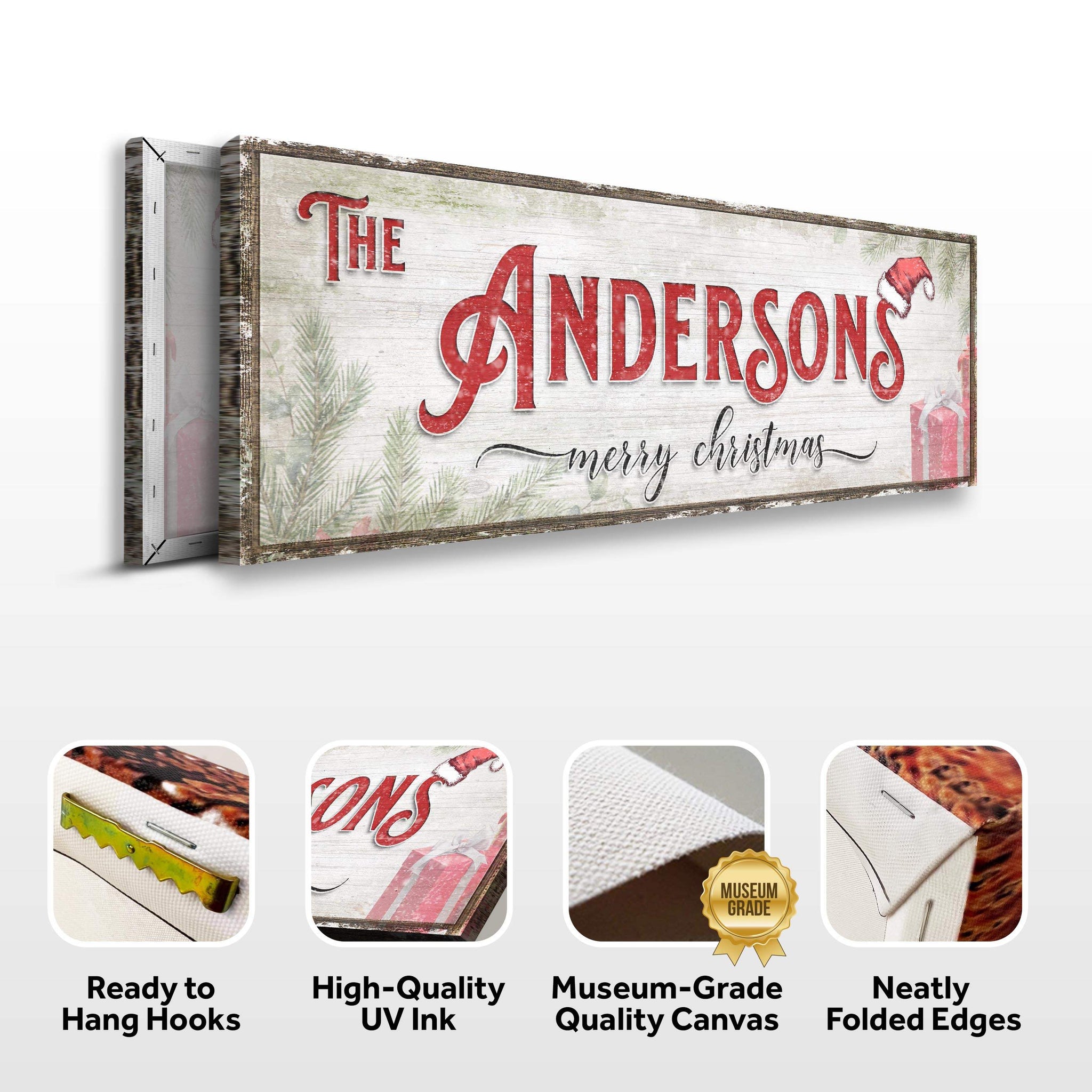 Christmas Family Name Sign V - Tailored Canvases - Flyclothing LLC
