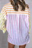 Striped Button Up Long Sleeve Shirt - Trendsi - Flyclothing LLC
