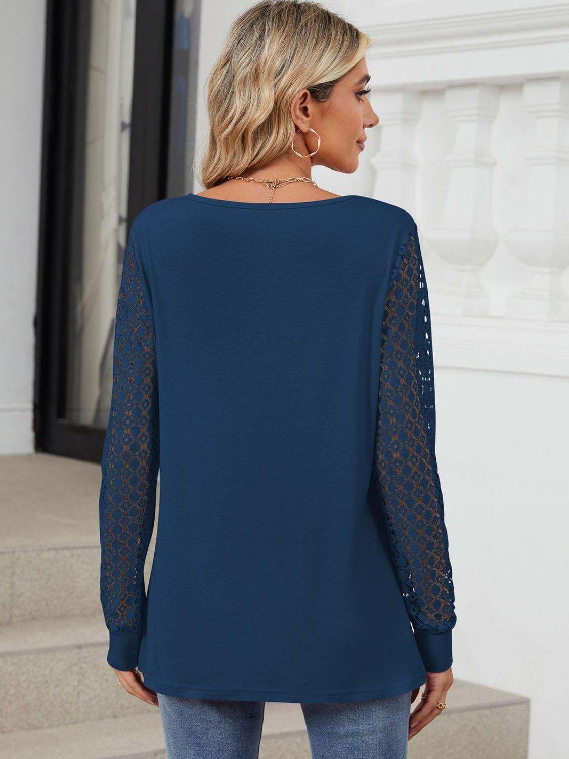 Cutout Round Neck Long Sleeve T-Shirt - Trendsi - Flyclothing LLC