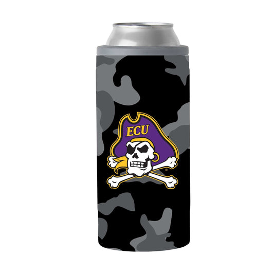 East Carolina Black Camo 12oz Slim Can Coolie - Logo Brands - Flyclothing LLC
