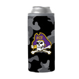 East Carolina Black Camo 12oz Slim Can Coolie