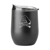 East Carolina GunMetal 16oz Black Powder Curved Beverage