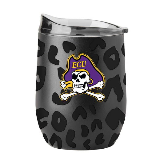 East Carolina Leopard 16oz Black Powdercoat Curved Beverage - Logo Brands - Flyclothing LLC