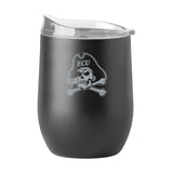 East Carolina Black 16oz Etch Powder Coat Curved Beverage - Logo Brands - Flyclothing LLC