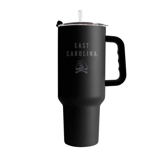 East Carolina 40oz Black Tonal Powder Coat Tumbler - Logo Brands - Flyclothing LLC
