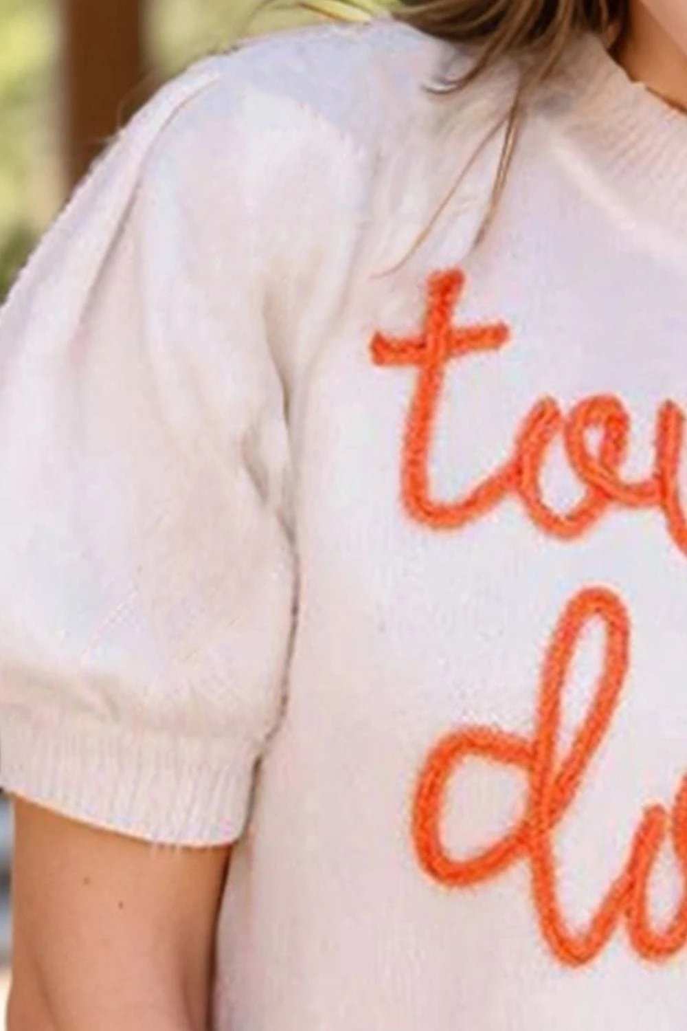 TOUCH DOWN Mock Neck Short Sleeve Knit Top - Trendsi - Flyclothing LLC