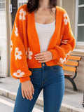 Floral Open Front Cardigan - Trendsi - Flyclothing LLC