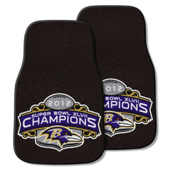 Baltimore Ravens 2013 Super Bowl XLVII Champions Front Carpet Car Mat Set - 2 Pieces - Baltimore Ravens