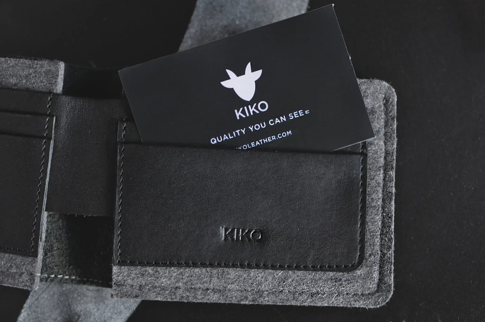 Dual Textured Wallet - Kiko Leather - Flyclothing LLC
