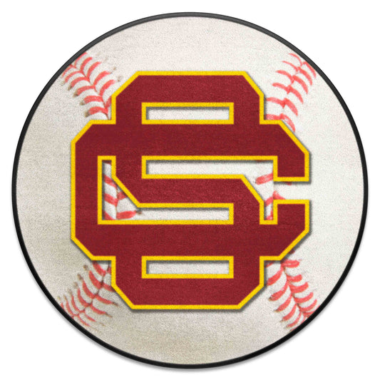 Southern California Trojans Baseball Rug - 27in. Diameter