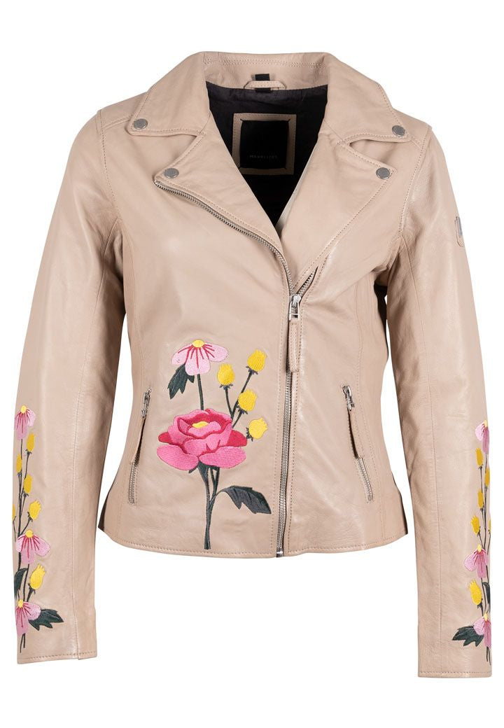 Peonie RF Leather Jacket - mauritiusleather - Flyclothing LLC