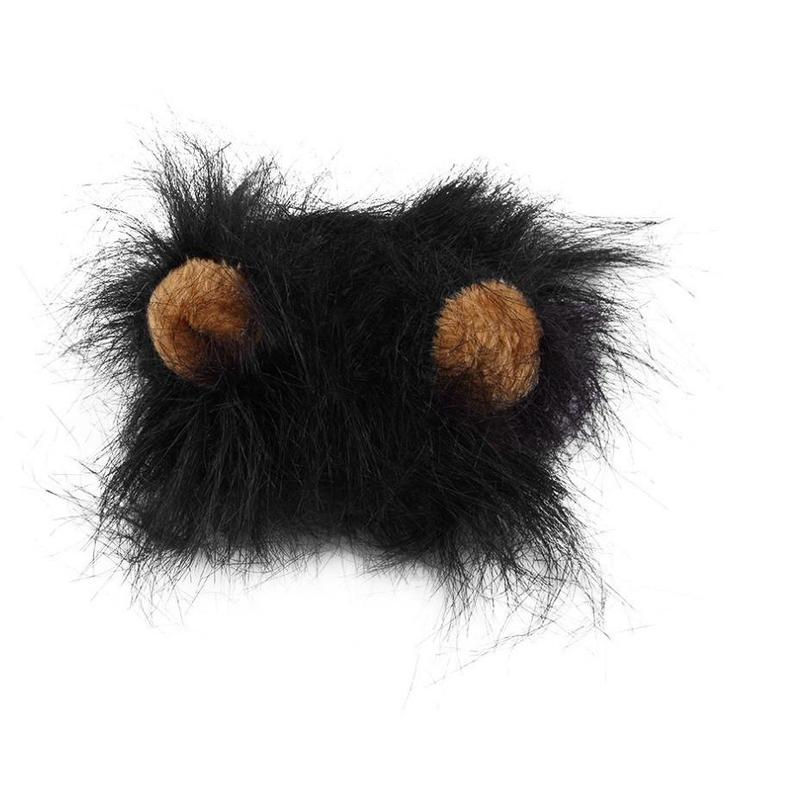 Funny Pet Hat For Small Dogs Cats Hat Emulation Lion Hair Mane Ears Head Cap Scarf Pet Halloween Festival Costume - My Store - Flyclothing LLC