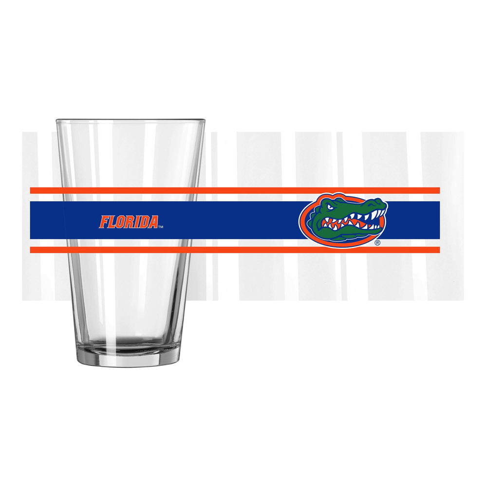Florida 16oz Stripe Pint Glass - Logo Brands - Flyclothing LLC