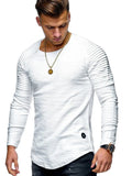 Men's Plus Size Round Neck Long Sleeve T-Shirt - Trendsi
