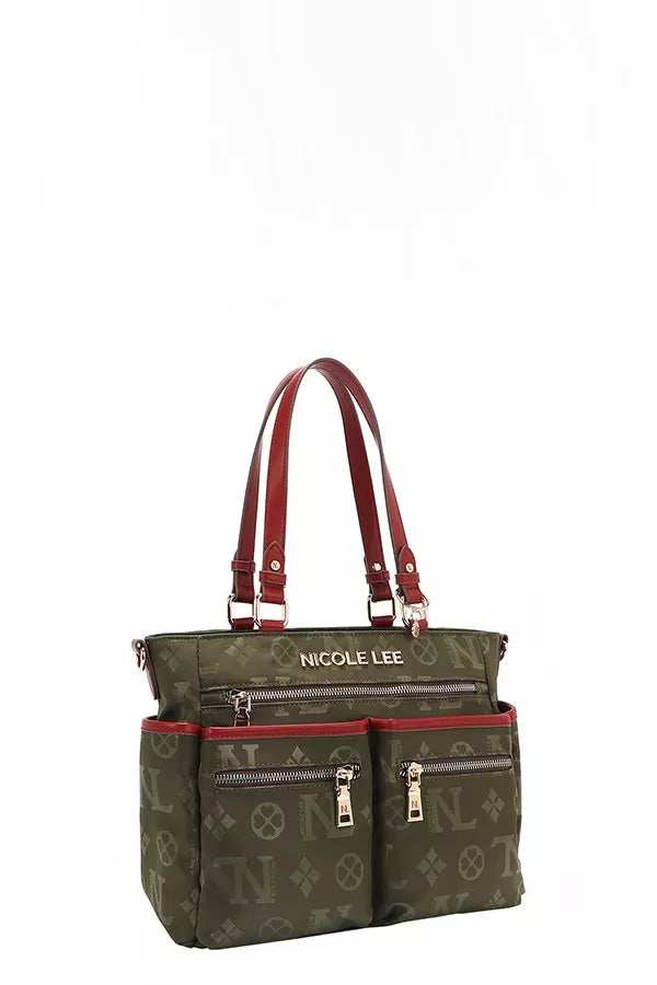 Nicole Lee USA Multi-Compartment Convertible Tote Bag - Trendsi - Flyclothing LLC