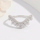 925 Sterling Silver Inlaid Zircon Ring - Trendsi - Flyclothing LLC