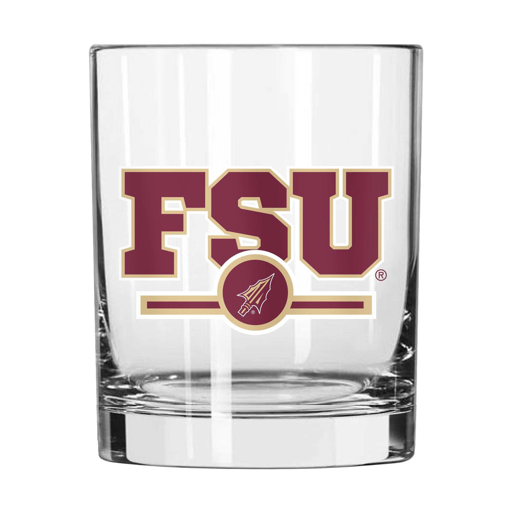 Florida State 14oz Letterman Rocks Glass - Logo Brands - Flyclothing LLC