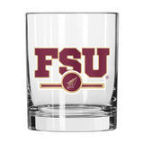 Florida State 14oz Letterman Rocks Glass
