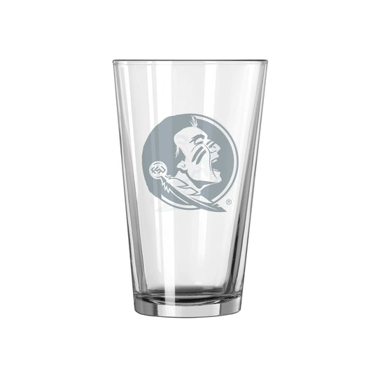 FL State 16oz Frost Pint Glass - Logo Brands - Flyclothing LLC