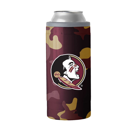 FL State Camo Swagger 12oz Slim Can Coolie - Logo Brands - Flyclothing LLC