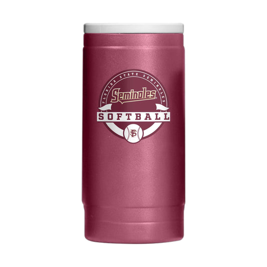 FL State 12oz Softball Powdercoat SlimCan Coolie - Logo Brands - Flyclothing LLC