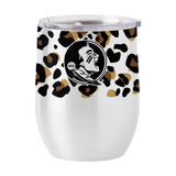 FL State 16oz Neutral Leopard Stainless Curved Beverage