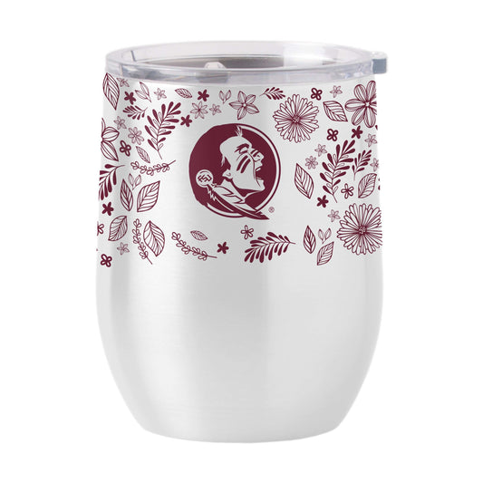 FL State 16oz Botanical Stainless Curved Beverage - Logo Brands - Flyclothing LLC