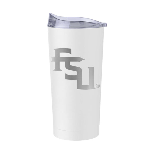 Florida State GunMetal 20oz White Powder Coat Tumbler - Logo Brands - Flyclothing LLC