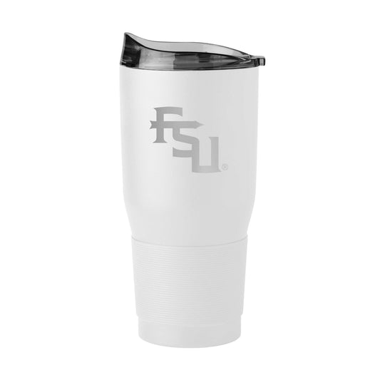 Florida State GunMetal 30oz White Powder Coat Tumbler - Logo Brands - Flyclothing LLC