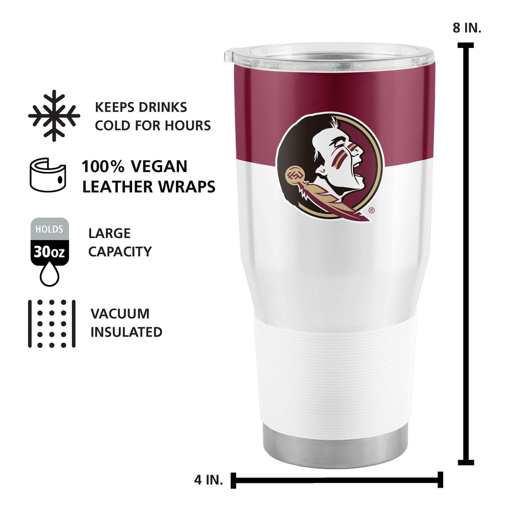 Florida State 30oz Colorblock Stainless Tumbler - Logo Brands - Flyclothing LLC