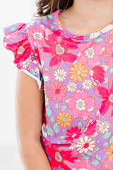 Hawaiian Floral S/S Ruffle Tee - Mila & Rose ®