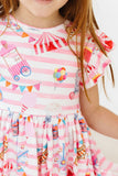 SALE Off to the Circus Flutter Sleeve Twirl Dress