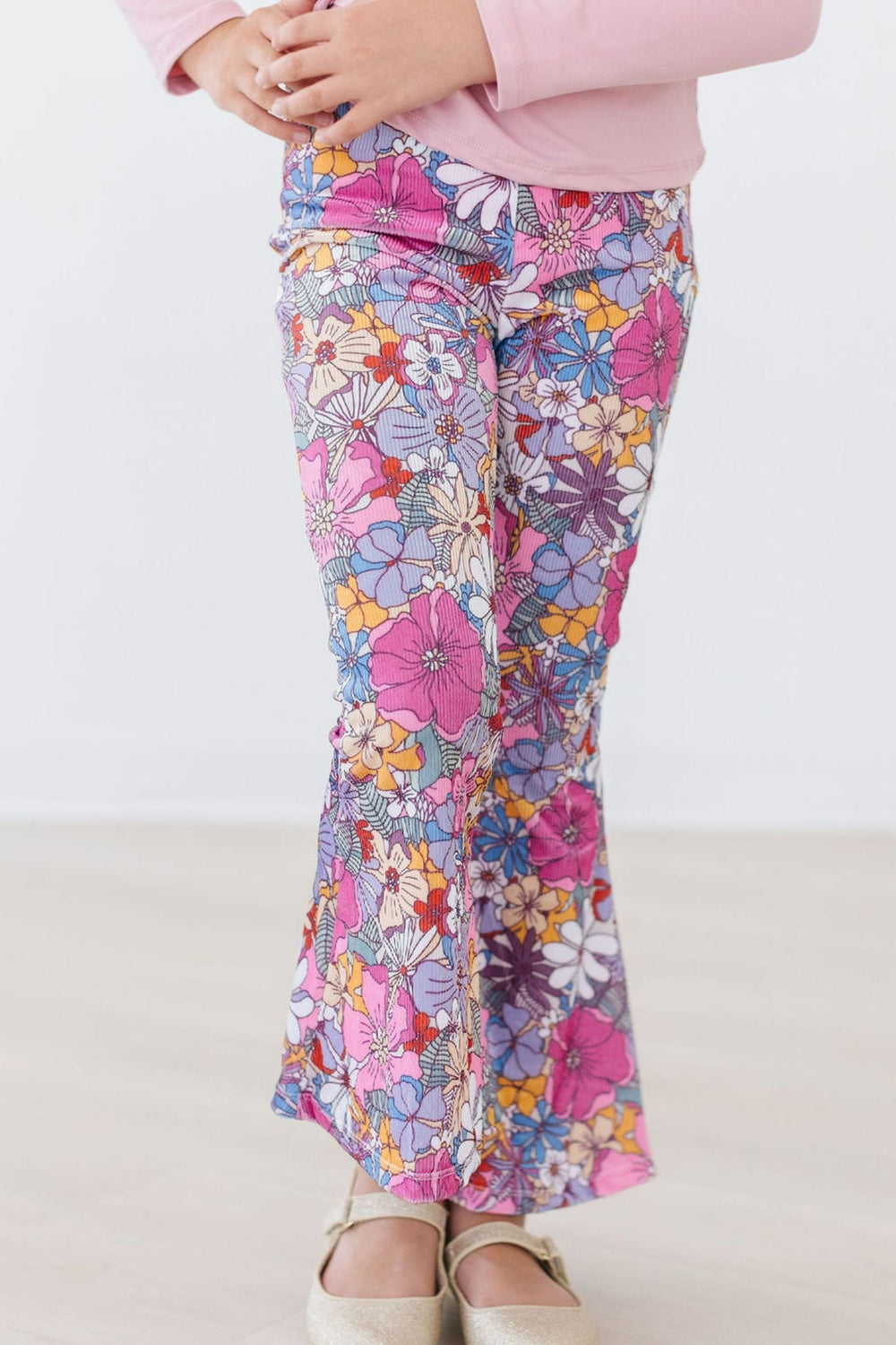 Mauve What's Up Buttercup Ribbed Velvet Bells - Mila & Rose ®