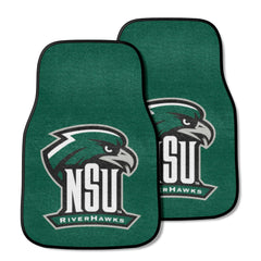 Northeastern State Riverhawks Front Carpet Car Mat Set - 2 Pieces - Northeastern State