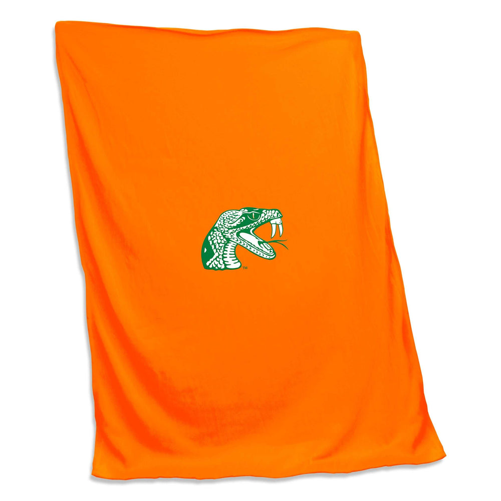 Florida A&M Tangerine Sweatshirt Blanket (Screened) - Logo Brands - Flyclothing LLC